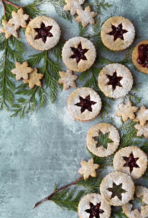 Pistachio and Sour Cherry Linzer Cookies | Salt and Serenity Cherry Shortbread Cookies, Cherry Shortbread, Linzer Cookie, Sandwich Biscuits, Shortbread Recipe, Pistachio Cookies, Linzer Cookies, Shortbread Recipes, Bake Cookies