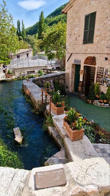 Sogno Italiano 🇮🇹 on Instagram: "🌟 Rasiglia is a magical, picturesque village in the heart of Umbria, often referred to as the "Village of Streams." 🇮🇹 Italy 

Located near Foligno, this small village is known for its crystal-clear water channels that run through the streets, creating a fairy-tale-like atmosphere. If you're seeking an off-the-beaten-path destination with natural beauty and rich history, Rasiglia is a must-visit!" Cottagecore Village, Sicily Italy Aesthetic, Visiting Italy, Umbria Italy, Italy Aesthetic, Small Village, Stone Cottage, Sicily Italy, Visit Italy