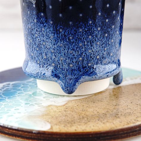 How To Get Drippy Glazes - Old Forge Creations Drippy Glaze Ceramics, Pottery Slip, Just Done, Ceramic Glazes, Ceramic Glaze Recipes, Old Forge, Wax Resist, Ceramic Glaze, Clay Mugs