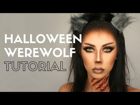 Halloween Werewolf Makeup Tutorial ● Bella Makeup - YouTube Cat Makeup Tutorial, Werewolf Makeup, Wolf Makeup, Unique Halloween Makeup, Halloween Werewolf, Halloween Makeup Tutorial Easy, Make Up Diy, Cat Halloween Makeup, Werewolf Girl