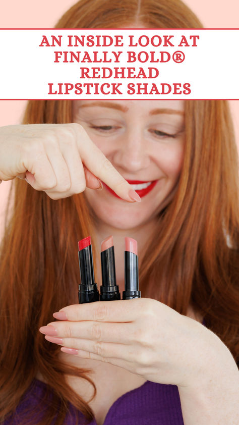 Finding the perfect lipstick shade that complements your skin tone and your red hair can be tough, which is why we didn’t make our colors like everyone else’s. Redhead Lipstick Shades, Redhead Lipstick, Perfect Lipstick Shade, Perfect Lipstick, Lipstick Shade, Lipstick Shades, Lipsticks, Colorful Fashion, Eye Color