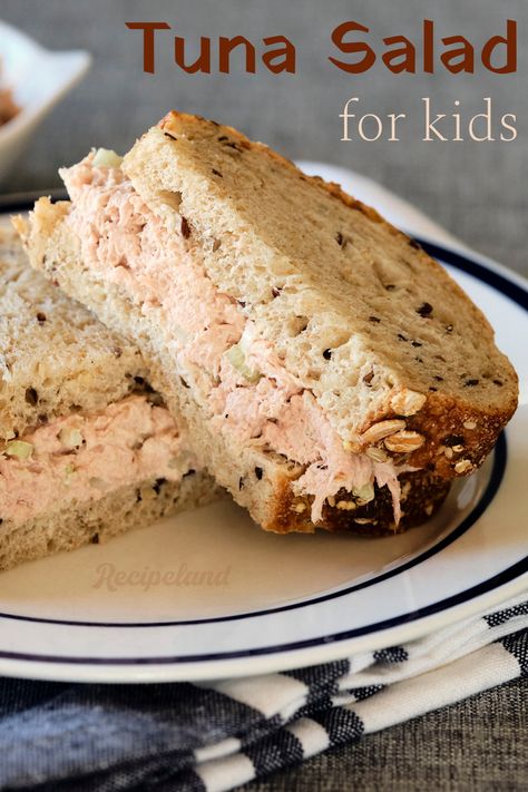 Learn how to make tuna salad sandwiches for kids with canned tuna, celery, and mayonnaise.  This recipe is super quick, easy, and kid-friendly. Easy Tuna Salad Sandwich, Sandwiches For Kids, Tuna Salad Sandwiches, Best Tuna Sandwich, Tuna Sandwich Recipes, Tuna Fish Sandwich, Sandwich Recipes For Kids, Tuna Fish Salad, Easy Tuna Salad