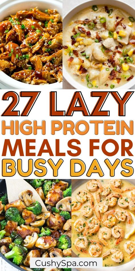 If all you need at the end of a busy is an easy dinner, these lazy high protein meals are for you. Prepping these easy high protein meals can help you stick to a high protein diet. Easy fun healthy recipes! No Protein Meals, Easy Inexpensive Healthy Meals, Sugar Free High Protein Meals, Health Easy Meals, Easy Healthy Dinner For 2, Gpl1 Recipes, Low Cost High Protein Meals, Healthy Big Batch Meals, Fast High Protein Dinner