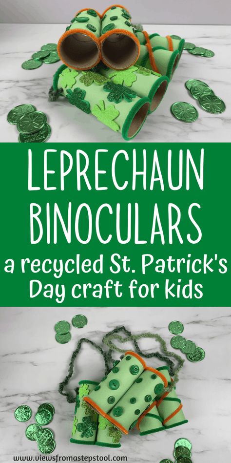 Leprechaun Hunt For Kids, Leprechaun Hunt For Preschool, Leprechaun Binoculars, Easy Leprechaun Craft Preschool, Leprechaun Fun At Home, Leprechaun Surprises For Kids, Catching A Leprechaun For Kids, Binocular Craft, Leprechaun Hunt