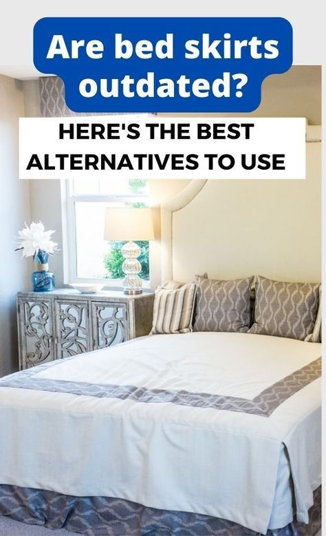 Not sure if you should use bed skirts? Then you have to read these tips before buying one. Bed With Skirts, Alternative To Bed Skirt, Bed Skirts Alternative, Beds With Bed Skirts, Modern Bed Skirt, Bedskirt Alternatives Metal Frame, Bed Skirt Alternative Metal Frame, Bedskirt Alternatives, Bed Skirt Ideas Modern