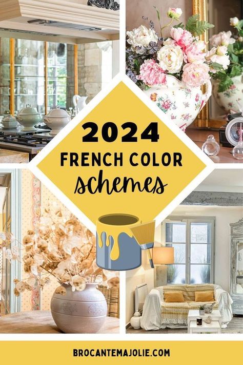 Explore the 2024 French Country color trends and elevate your home's French country decorating with our comprehensive guide, French Country Color Palette: 2024 Guide. Unveil the latest color trends that will define your living room, bedroom, and kitchen in 2024. Dive into the intricate details of the 2024 color palette, including the most enticing color schemes. Discover how Sherwin Williams and Benjamin Moore paint choices can breathe life into your spaces. French Country Cottage Farmhouse, Updated French Country Interiors, French Country Life, French Cottage Dining Room Ideas, French Country Color Palette Kitchen, French Country Living Room Wall Decor Ideas, French Country Blue Living Room, French Country Bathroom Decor Ideas, French Cottage Kitchen Ideas