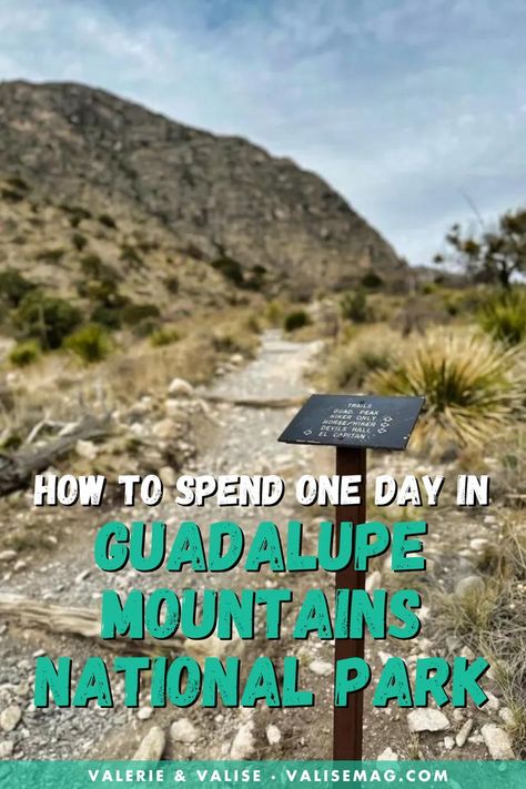 Want to visit Guadalupe Mountains National Park? Here's a guide to spending one day in Guadalupe Mountains, including a breakdown of different hikes in Guadalupe Mountains National Park, travel tips, and where to stay in or near the park. Hiking Images, Guadalupe Peak, 50 States Travel, Southwest Photography, National Parks Road Trip, Texas Trip, Southwest Travel, Guadalupe Mountains National Park, Guadalupe Mountains