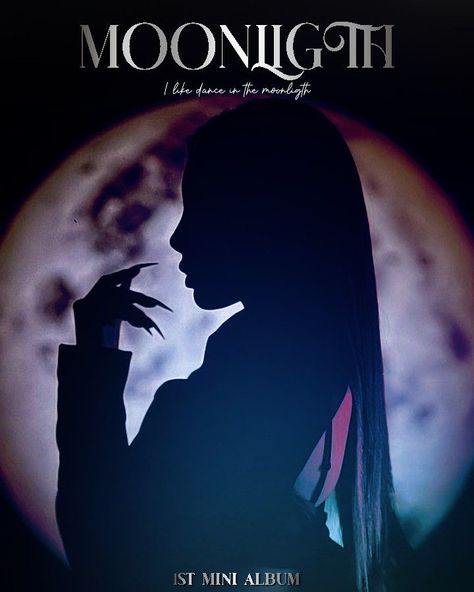 Fake Album Cover Kpop Soloist, Fake Kpop Album Cover, Moonlight Logo Design, Moonlight Album Cover, Album Concept Ideas, Kpop Album Ideas, Kpop Album Cover Design, Kpop Album Cover Ideas, Fake Album Cover