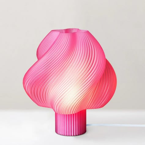 Pink Glass Lamp, Rose Sorbet, Art Deco Lamp, Lamp Large, Drukarka 3d, Wild Strawberry, Unique Lamp, Strawberry Rhubarb, Deco Luminaire