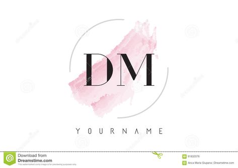 DM D M Watercolor Letter Logo Design With Circular Brush Pattern Stock Vector - Illustration of design, modern: 91832076 M D Logo Design, Dm Logo Design Letter, Dm Logo Design Fonts, Dm Logo Design, Dm Logo, Brush Illustration, Empire Building, Brush Pattern, Blog Font