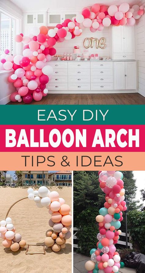 Easy Diy Balloon Arch, Balloon Arch Ideas, Diy Balloon Arch, Balloon Arch Diy, Party Balloons Diy, How To Make Balloon, Memories Ideas, Balloon Garland Diy, Arch Ideas