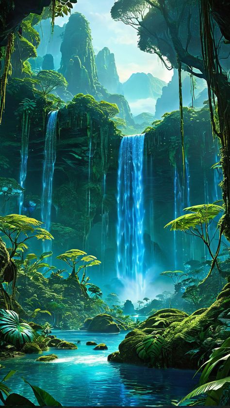 Pandora from Avatar Pandora Painting Avatar, Avatar Forest Pandora, Avatar Art Pandora, Pandora Avatar Landscapes, Pandora Landscape, Avatar Aesthetic Pandora, Pandora Avatar Aesthetic, Avatar Landscape, Avatar Plants