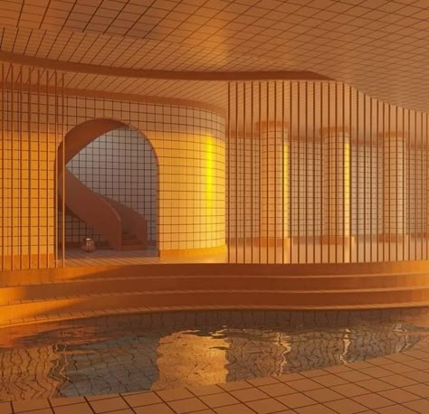 Interior Swimming Pool, Pool Design Modern, Dreamscape Architecture, Dreamcore Aesthetic, Nostalgic Pictures, Liminal Space, Gothic Fantasy Art, Pool Rooms, Dreamcore Weirdcore