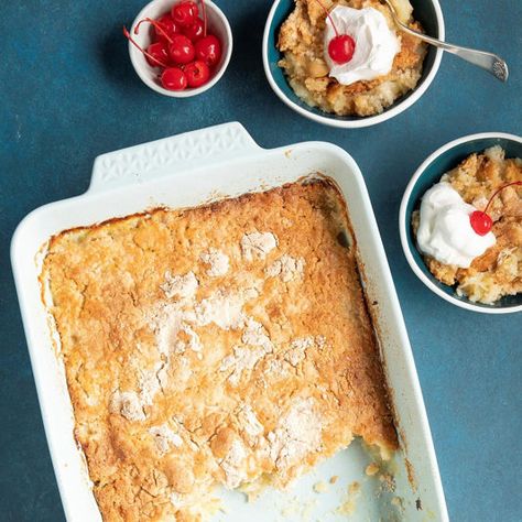 I love any dessert that tastes like the tropics. When I wanted to create a new dump cake recipe, I went right to pineapple, coconut and rum. I was very pleased with the results! —Shannon Dobos, Calgary, Alberta The post Pina Colada Dump Cake appeared first on Taste of Home. Pina Colada Dump Cake, Pina Colada Recipe, Homemade Vanilla Ice Cream, Vintage Cakes, Dump Cake Recipes, Dump Cake, Potluck Recipes, Cake Mix Recipes, Homemade Vanilla