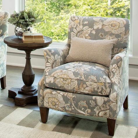 Floral Chair Living Room, High Back Accent Chairs, Chairs For Living Room, Comfortable Accent Chairs, Chairs For Small Spaces, Comfy Living Room, Leather Dining Room Chairs, Single Sofa Chair, Grey Home Decor