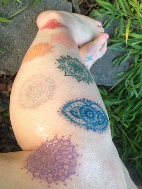 Tiny Chakra Tattoo, 7 Chakras Lotus Tattoo, Spiritual Tattoos Chakras, Sunflower Outfit Ideas, Trippy Tattoos Ideas Hippie, Hippie Back Tattoo, Throat Chakra Tattoo, Chakra Tattoo Ideas Spirituality, Chakra Back Tattoo