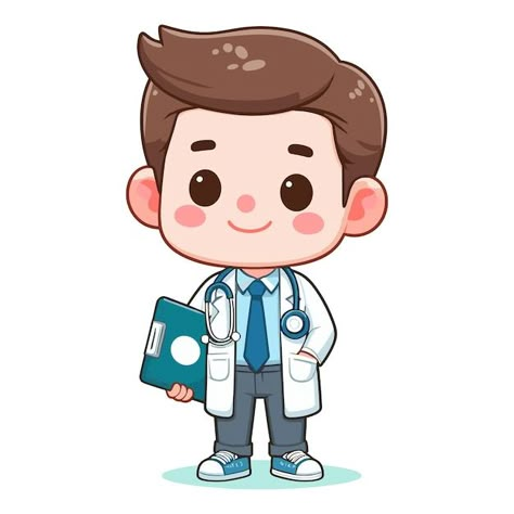 Chibi Doctor, Doctor Cartoon Character, Job Cartoon, Doctor Illustration, Doctor Clipart, Doctor Cartoon, Aesthetic Highlight Covers Instagram Pink, Wallpaper Iphone Ios7, Nurse Cartoon