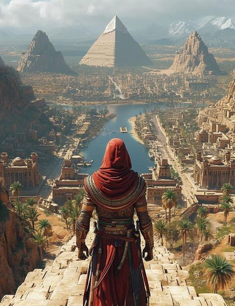 Assassin's Creed Odyssey Wallpaper, Assassin's Creed Wallpaper, Egypt Concept Art, Assassins Creed Artwork, Lost In Life, Assassins Creed Origins, Assassins Creed Art, Assassins Creed Odyssey, Old Egypt