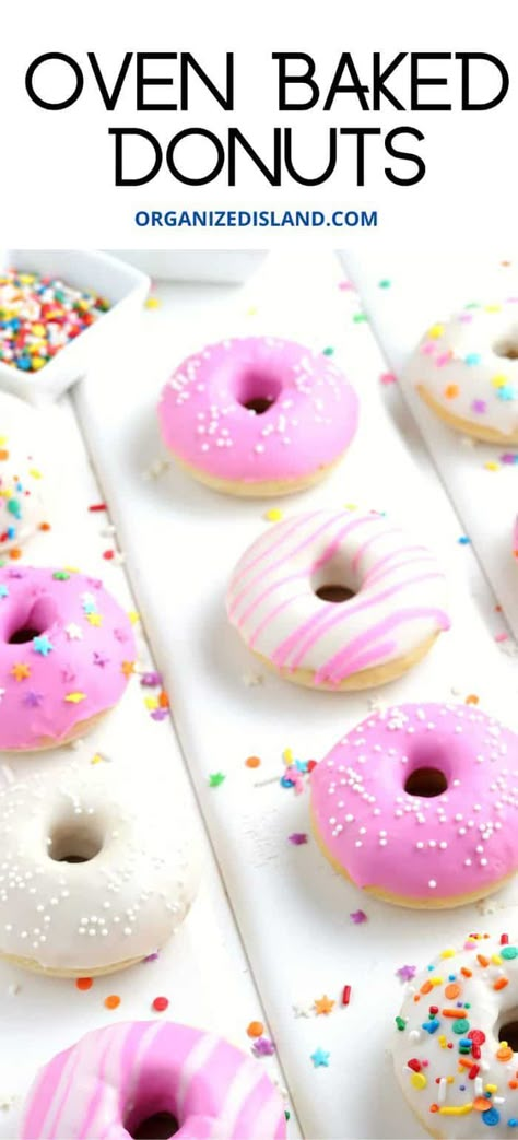 Donut Glaze Recipes, Easy Donut Recipe Baked, Homemade Baked Donuts, Mini Donut Recipes, Donut Icing, Baked Doughnut Recipes, Donut Batter, Cake Donuts Recipe, Doughnut Recipe Easy