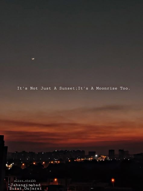 Beautiful Moon Captions, Moon Pictures With Quotes, Sunset And Moon Quotes, Night Vibes Caption, Sunset Quotes Deep, Sunset Quotes Instagram Caption, Moon Captions, Sunset Thoughts, Instagram Story Captions