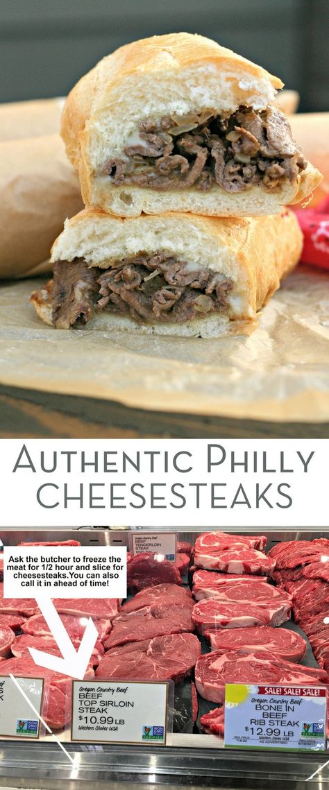 Authentic Philly Cheese Steak Recipe, Philly Cheese Steak Sandwich Recipe, Cheese Steak Sandwich Recipe, Steak And Cheese Sub, Philly Steak Sandwich, Sandwich Buffet, Recipe Sandwich, Philly Cheese Steak Sandwich, Philly Cheesesteaks