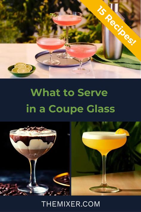 ✨ Coupe glasses never go out of style, and we are here for it. These leggy beauties add a touch of glam to any get-together. Want to know which cocktails will look gorgeous in this elegant glassware? Step right this way, bestie! Drinks In Coupe Glasses, Coupe Glasses Cocktails, Coup Glasses Cocktails, Coupe Glass Cocktails, Vacation Drinks, French Cocktails, Elegant Glassware, Cocktails And Dreams, Lychee Martini