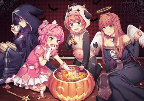 Halloween Candy in Japan - I drink and watch anime Ddlc Plus, Doki Doki Literature Club, Doki Doki, Literature Club, Literature, Candy, Halloween, Twitter