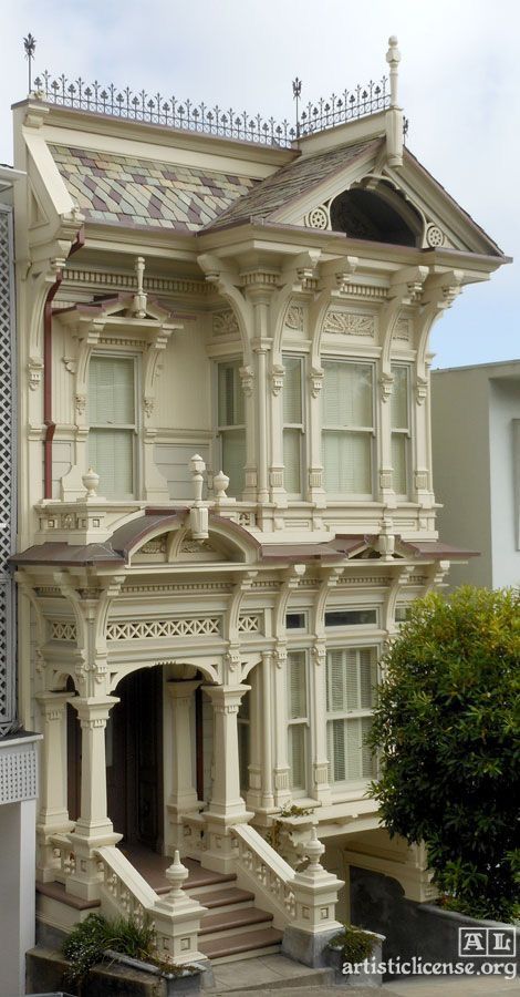 Stick Victorian House, Eastlake Victorian House, Victorian House Facade, Victorian Architecture Exterior, Blue Victorian House, White Victorian House, Victorian Facade, Small Victorian House, Victorian House Exterior