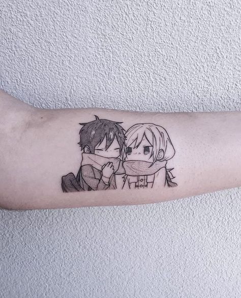 Miyamura Tattoo Design, Horimiya Tattoo, Miyamura Tattoo, Moon Cycle Tattoo, Anime Horimiya, Husband Tattoo, Olive Branch Tattoo, Different Shades Of Black, Men's Fashion Tips