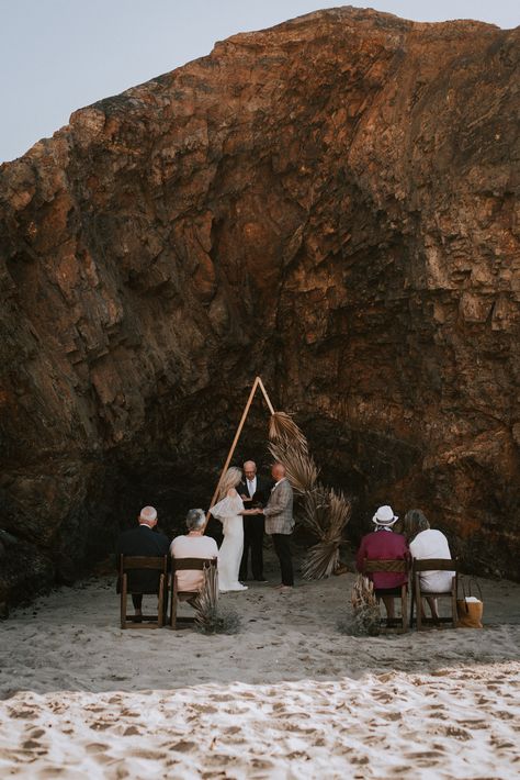 Oregon Beach Wedding, Palm Leaf Wedding, Bohemian Elopement, Small Beach Weddings, Cornish Wedding, Wedding Oregon, Pinkie Ring, Oregon Beach, Freckled Fox