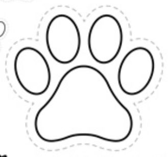 Dog Paw Template Free Printable, Punch Needle Templates Free Printable, Paw Template, Paw Crafts, Printable Flower Coloring Pages, Paper Box Diy, Baby Birthday Themes, Christmas Applique, Diy Wooden Projects