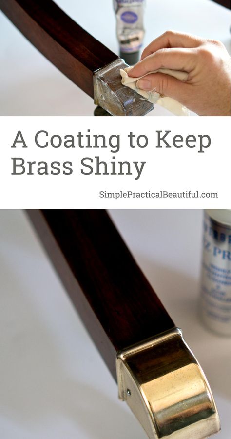 Tired of polishing brass or other metal home décor. Add a protective coating to keep your brass shiny. Works on silver, copper, and other metals. Polishing Brass Diy, How To Keep Copper From Tarnishing, Cleaning Silverware, How To Polish Brass, How To Clean Silverware, Clean Copper, How To Make Metal, Shipping Furniture, Cape Dutch