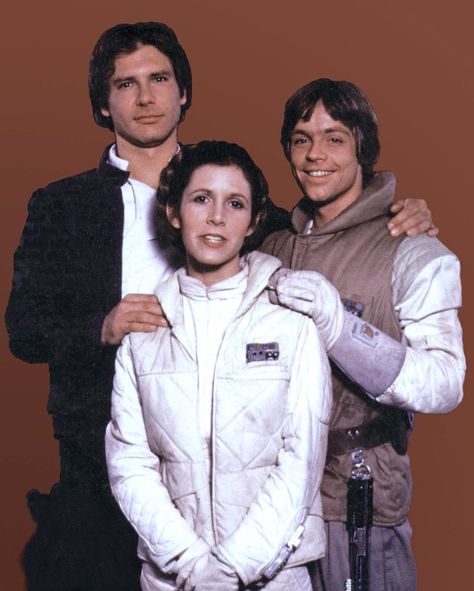 Mark Hamill Carrie Fisher, Carrie Fisher Princess Leia, Han Leia, Luke Leia, Star Wars Cast, Han And Leia, Star Wars Princess, Star Wars Love, Empire Strikes Back