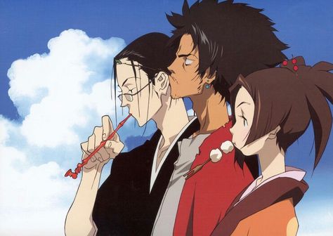 Mugen, Jin and Fuu (Samurai Champloo) Kazuto Nakazawa, Best Action Anime, The Way Of The Samurai, Way Of The Samurai, Manga English, The Ancient Magus Bride, Samurai Champloo, Some Nights, Cowboy Bebop