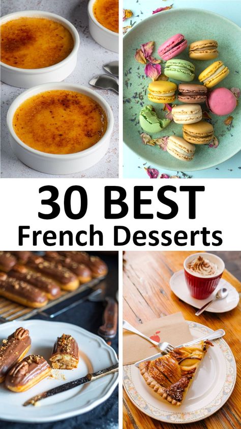 Country Club Desserts, Fancy Dinner Party Desserts, French Deserts Easy, Best French Desserts, Easy French Desserts, Parisian Desserts, French Desserts Easy, French Snacks, French Cuisine Recipes