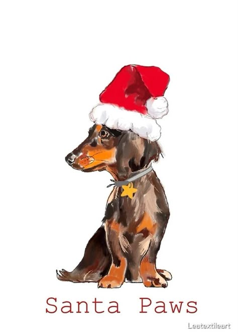 Dachshund Christmas Cards, Dog Design Art, Doxie Mom, Dachshund Stuff, Christmas Dachshund, Screen Art, Handmade Invitations, Dachshund Art, Sausage Dogs