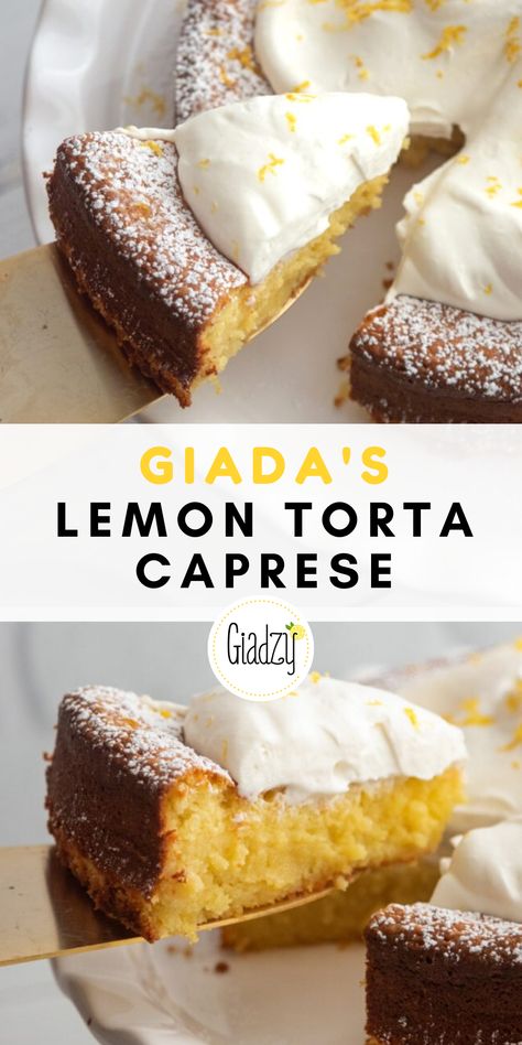 Lemon Torte, Lemon Curd Dessert, Flourless Desserts, Island Of Capri, Flourless Cake, Almond Flour Recipes, Gf Desserts, Lemon Desserts, Almond Cakes