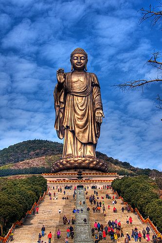 Buddha in Lingshan, Jiangsu, China | Pheely | Flickr Giant Buddha, Amitabha Buddha, Wuxi, Buddha Image, Bhutan, Buddhist Art, China Travel, Mongolia, Asia Travel