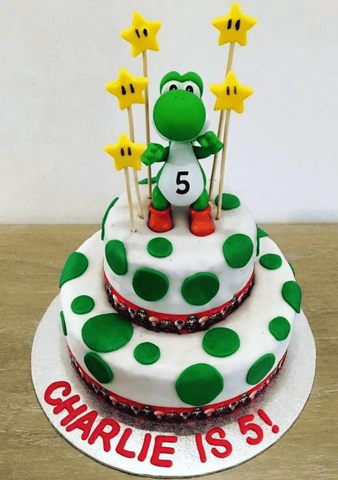 Yoshi Birthday Party, Yoshi Birthday Cake, Yoshi Cake, Yoshi Party, Publix Cakes, Mario Birthday Cake, Mario Theme, 9th Birthday Cake, Baby Birthday Party Theme