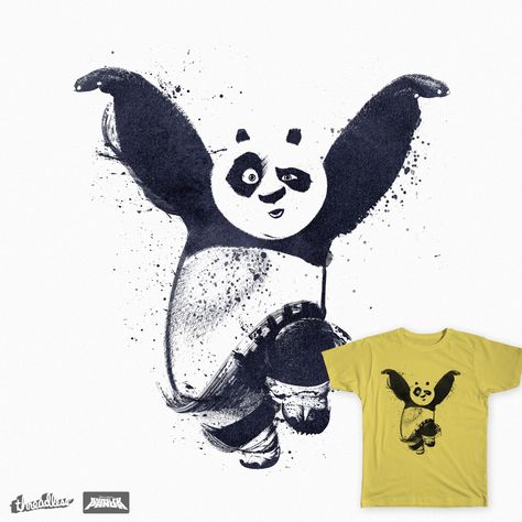 Po ink by sedki.alimam on Threadless Kung Fu Panda Tattoo, Panda Tattoo, Cartoon Wallpaper Iphone, Kung Fu Panda, Geek Gifts, Travel Tattoo, The Shirt, Movie Art, Animated Movies