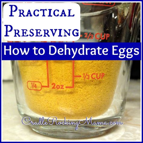 Dehydrate Eggs, Dehydrating Eggs, Dried Eggs, Dehydrator Recipes Fruit, Preserving Eggs, Dehydrating Recipes, Storing Food Long Term, Dehydrating Food Storage, Food Dehydration