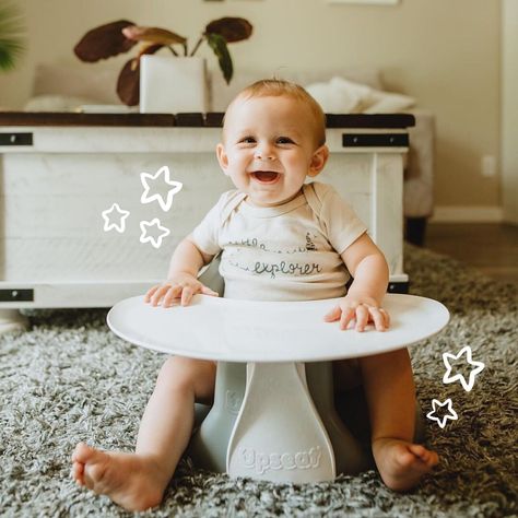 "Hanging out in our new @theupseat and loving it! This thing is amazing. It keeps his posture straight, gives him a wide seat and has a super simple buckle. It also turns into a booster for when he’s big enough to move to the table!" -@thatkindredlife via IG Baby High Chair Target, Skip Hop High Chair, Baby Activity Chair Bed Bath & Beyond, Safety Harness, Real Parents, Baby Chair, Booster Seat, Floor Seating, Baby Seat