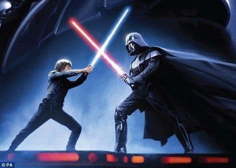 Luke Skywalker Vs Darth Vader, Darth Vader Vs Luke, Star Wars Tattoo Sleeve, Anakin Vader, Star Wars Luke, Star Wars Luke Skywalker, Star Wars Light Saber, Star Wars Tattoo, The Force Is Strong