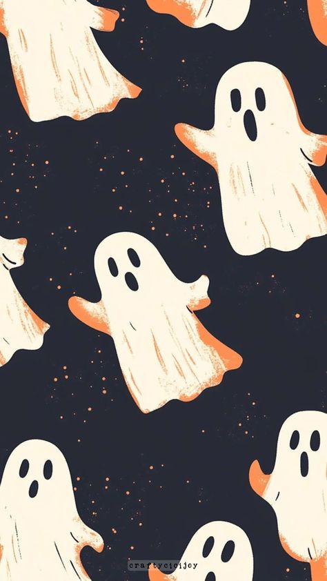 Halloween Ghost Wallpaper, Ghost Wallpapers, Cute Background Pictures, Ghost Wallpaper, Helloween Wallpaper, Cozy Halloween, Ghost Pattern, Halloween Wallpaper Cute, Halloween Wallpapers