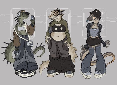 Lemur Fursona, Grunge Fursona, Reptile Fursona, Anthro Poses Reference, Cool Fursona, Skunk Fursona, Rat Fursona, Fursona Drawing, Techwear Art