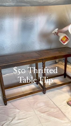 Remodeling Furniture, Thrifted Table, Redoing Furniture, Table Flip, Furniture Flipping, Old Sofa, Furniture Refinishing, Painting Furniture, Entry Table