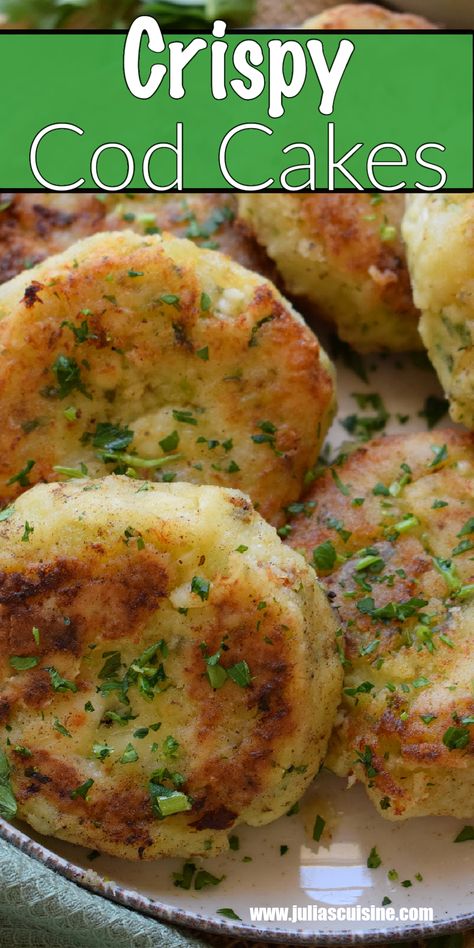 Crispy Cod Cakes Potato Fish Cakes Recipe, Portuguese Fish Cakes, Cod Fish Cakes With Potato, Fish Cakes With Potatoes, Salt Cod Fish Cakes, Portuguese Cod Fish Cakes, Stuffed Cod Recipes, Bbq Cod Fish Recipes, Cod Cakes Recipes