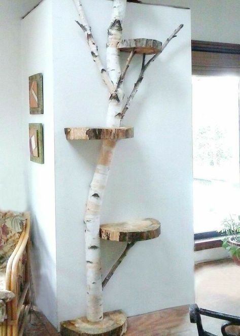 Katt Diy, Katt Grejer, Kat Diy, Cat Tree House, Diy Cat Tree, Cat Wall Furniture, Cat House Diy, Cat Shelves, Upcycled Home Decor