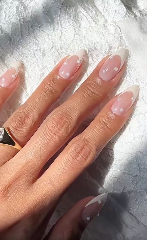 Nails Length, Press On Nails Short, Glossier You, Pearl Nails, Almond Shape, Nail Length, Nails Short, Basic Colors, Nude Nails