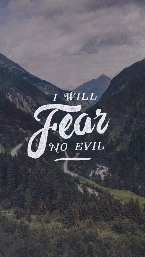 I will fear no evil I Will Fear No Evil, Fear No Evil, No Evil, How He Loves Us, Walk By Faith, Spiritual Inspiration, Scripture Quotes, Verse Quotes, Daily Devotional